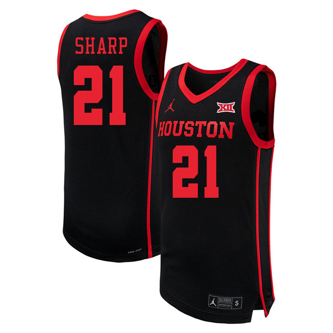 Emanuel Sharp College Jersey,Houston Cougars #21 Emanuel Sharp Basketball Jersey Youth-Black